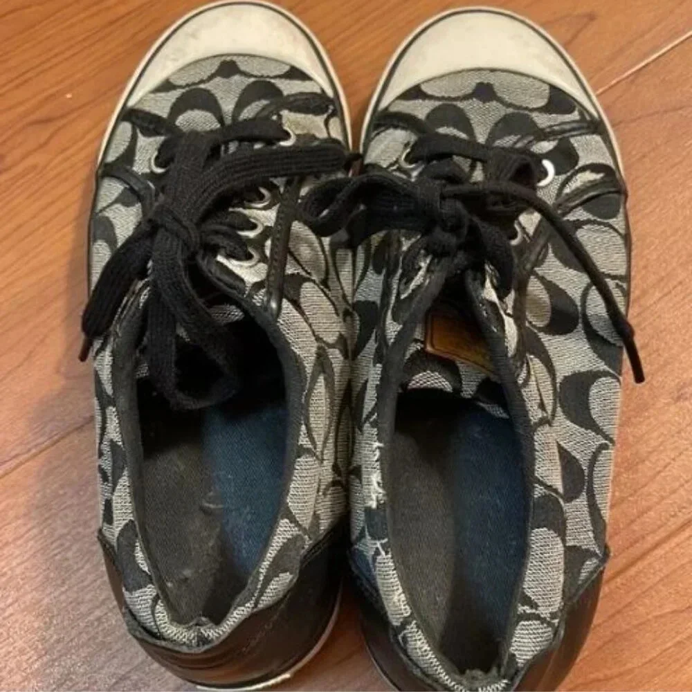 Coach Black Signature Canvas Sneakers